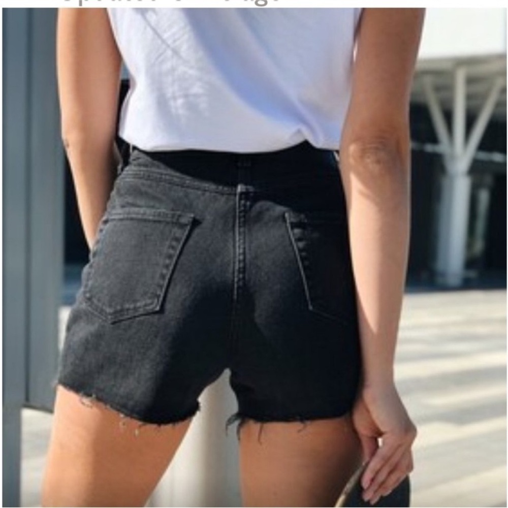 Brandy Melville John Galt Black Denim Cutoff Jean Shorts sz S - Picture 3 of 7